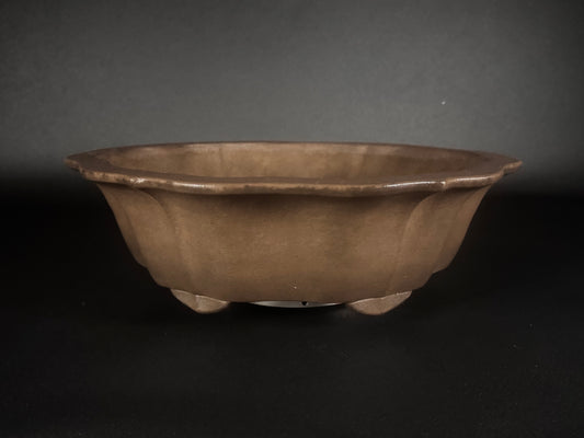 KEIZAN Hisada 久山 桂山 - 常滑 –35.8cm Mokko-gata (木瓜形 – lobed or quatrefoil