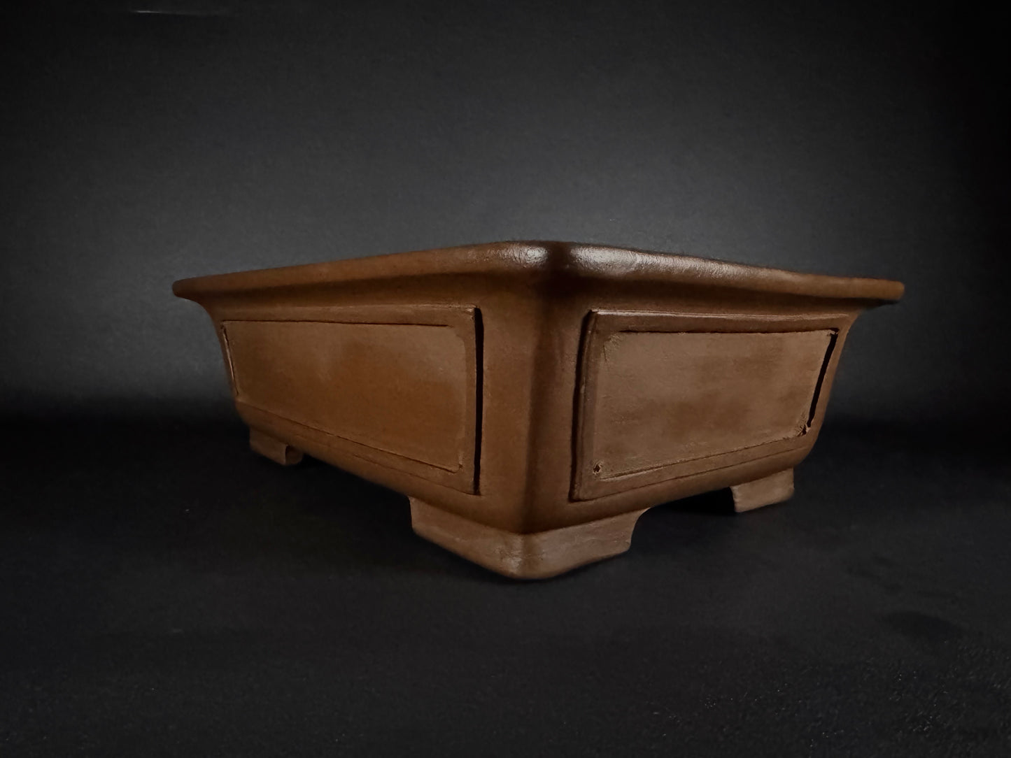 REIHO (Kataoka Katsushi, 片岡勝志) "爪描き" - 常滑– 56.5cm Rectangular Unglazed 長方形無釉