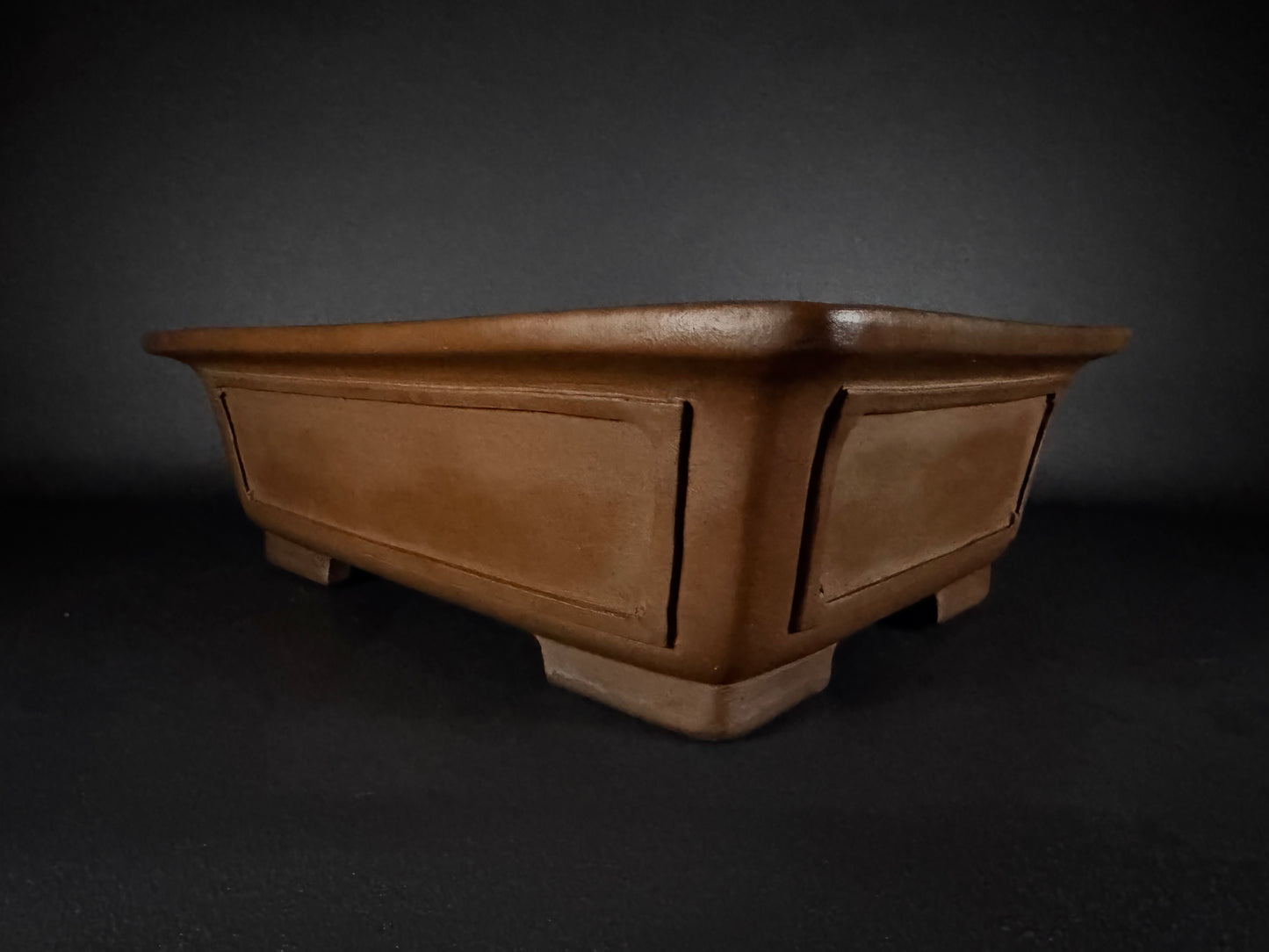 REIHO (Kataoka Katsushi, 片岡勝志) "爪描き" - 常滑– 56.5cm Rectangular Unglazed 長方形無釉