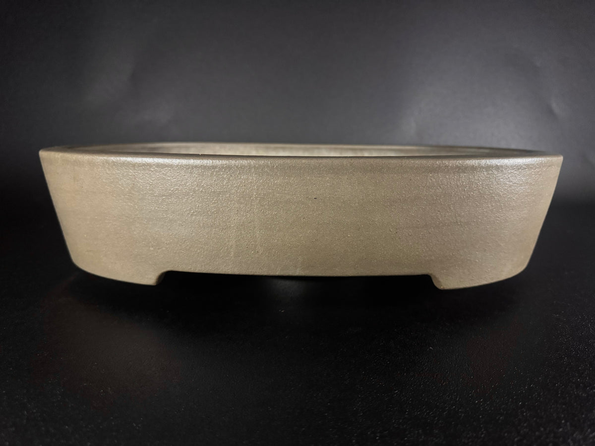 KEIZAN HISADA 久田桂山 – 2nd Generation 二代 – Hisada Sadao 久田貞雄 – Seal only 印のみ - 常滑 - 44.0cm Oval / Rounded Rectangle Unglazed (楕円・隅丸長方・無釉)