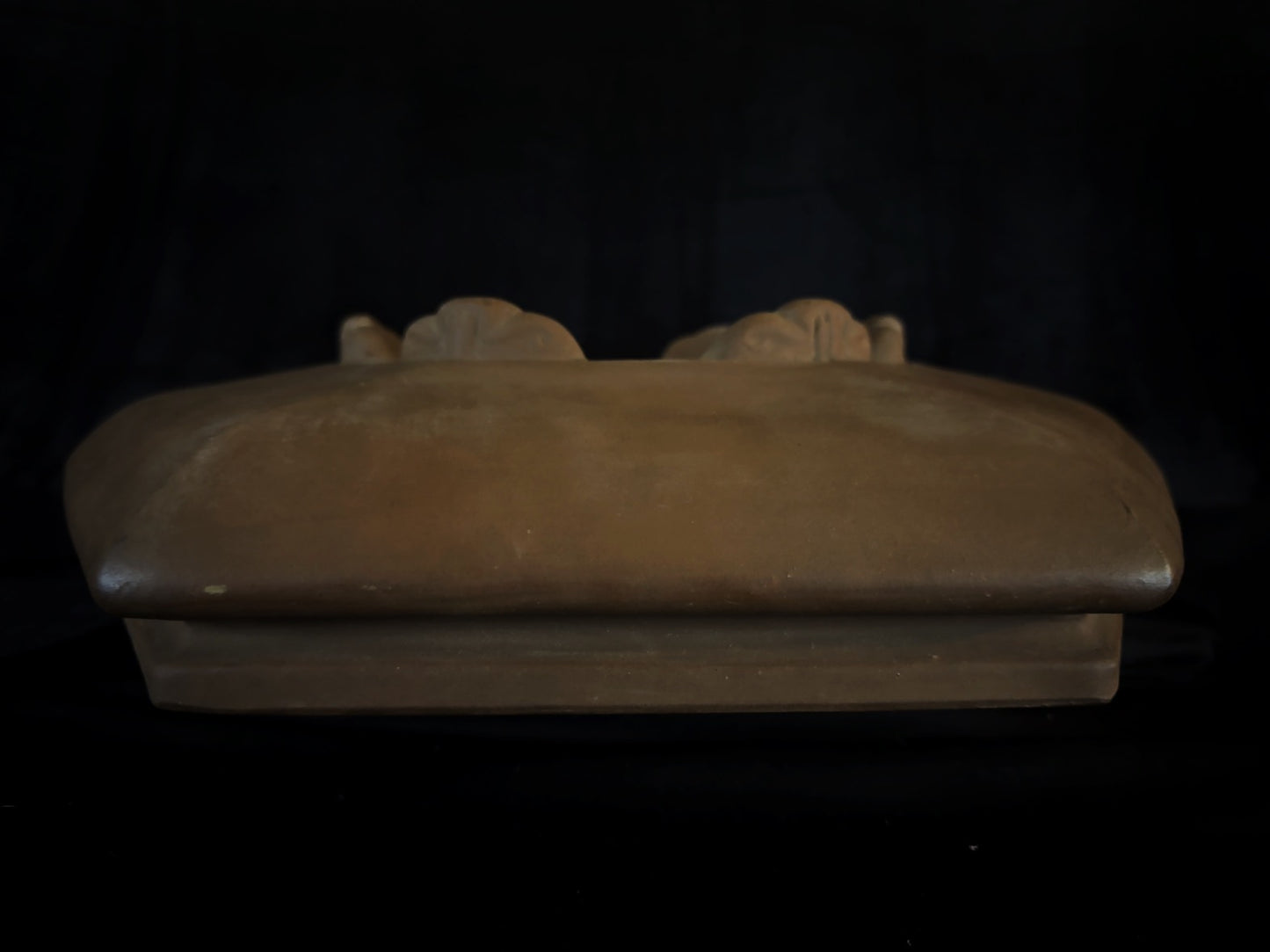 Antique Bonsai Pot – Taisho Era (1912–1926) – Watanabe Keizo (渡辺慶三), Tokoname (常滑) - 45cm Hexagonal