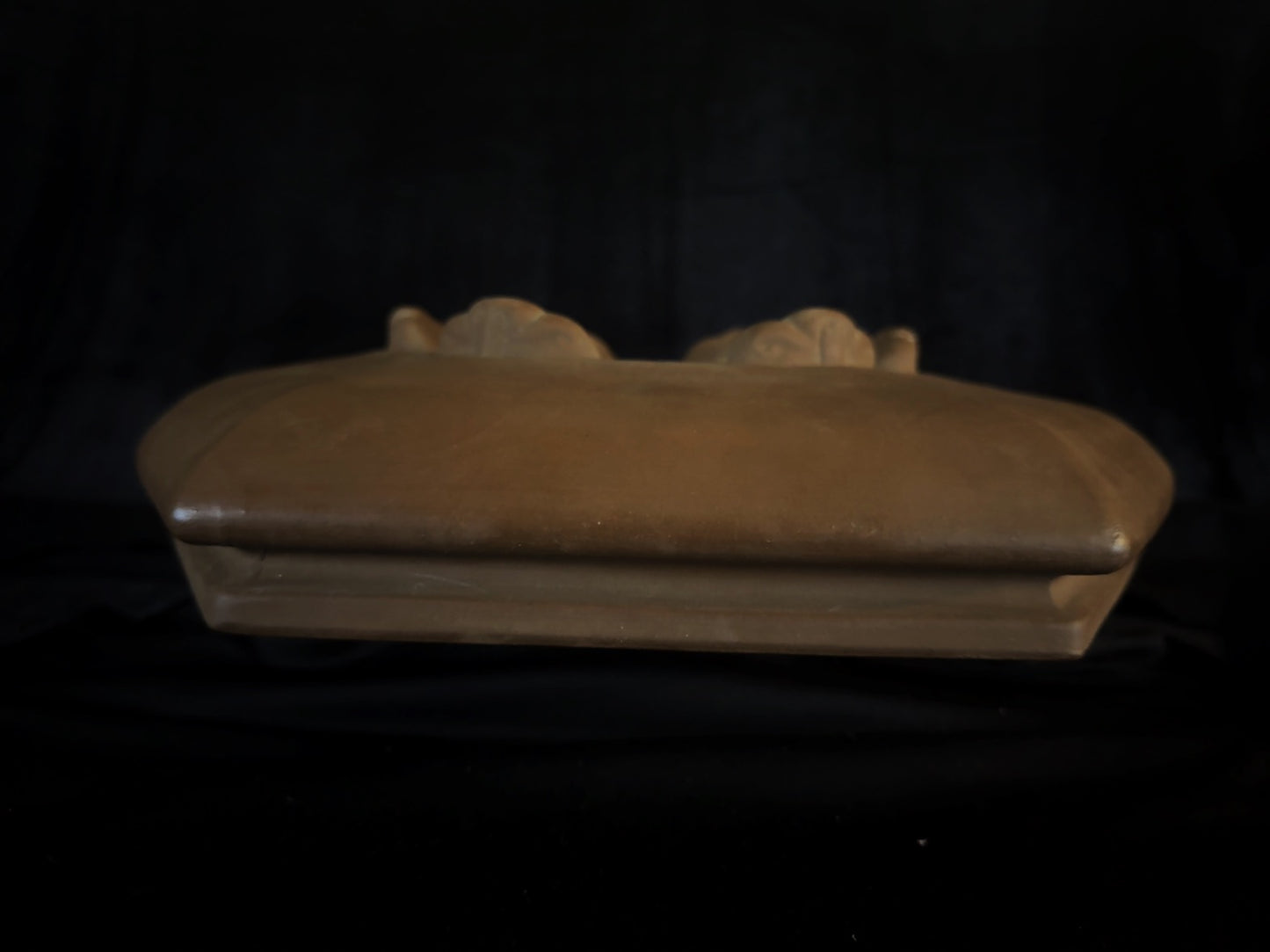 Antique Bonsai Pot – Taisho Era (1912–1926) – Watanabe Keizo (渡辺慶三), Tokoname (常滑) - 45cm Hexagonal