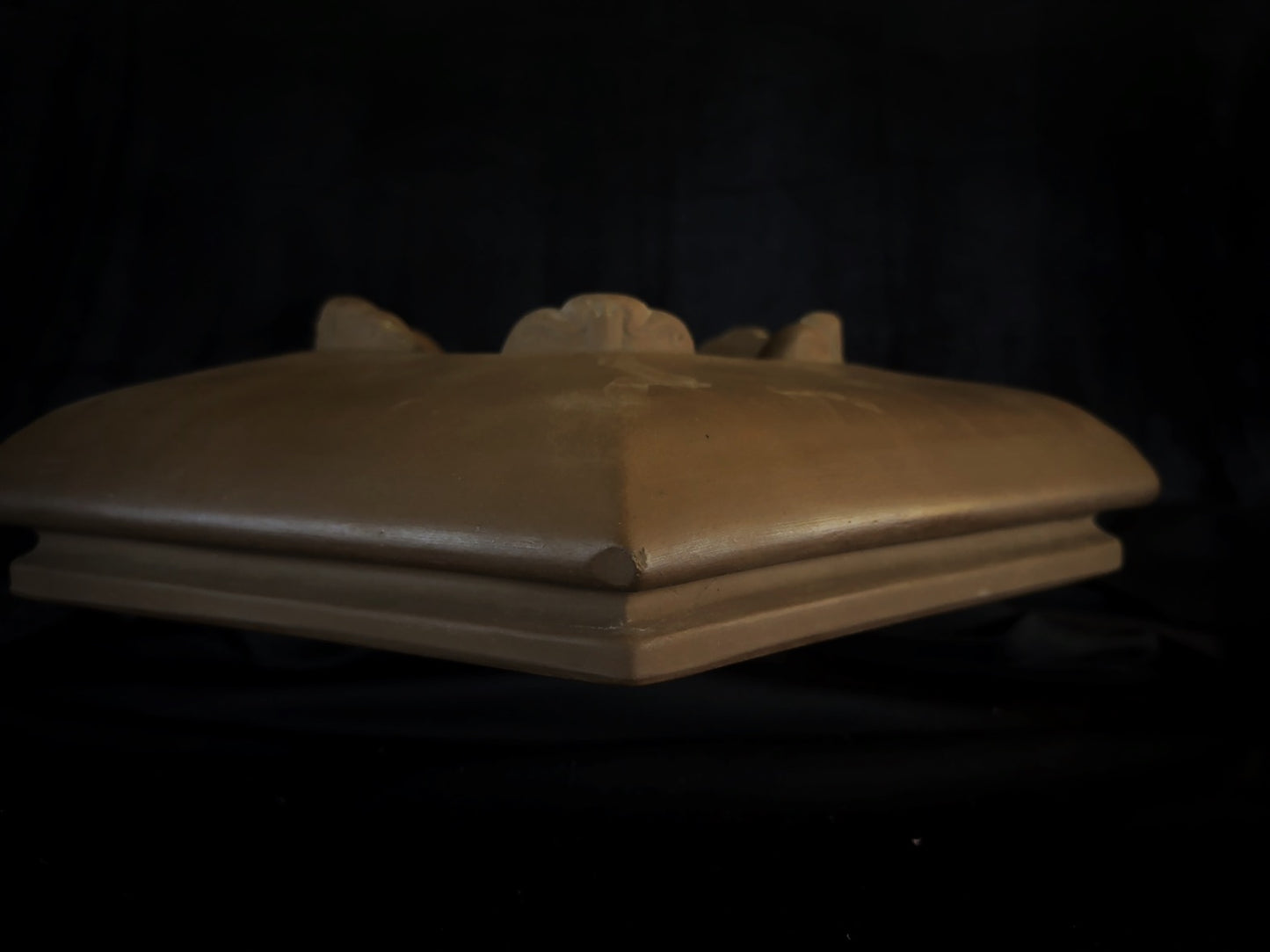 Antique Bonsai Pot – Taisho Era (1912–1926) – Watanabe Keizo (渡辺慶三), Tokoname (常滑) - 45cm Hexagonal