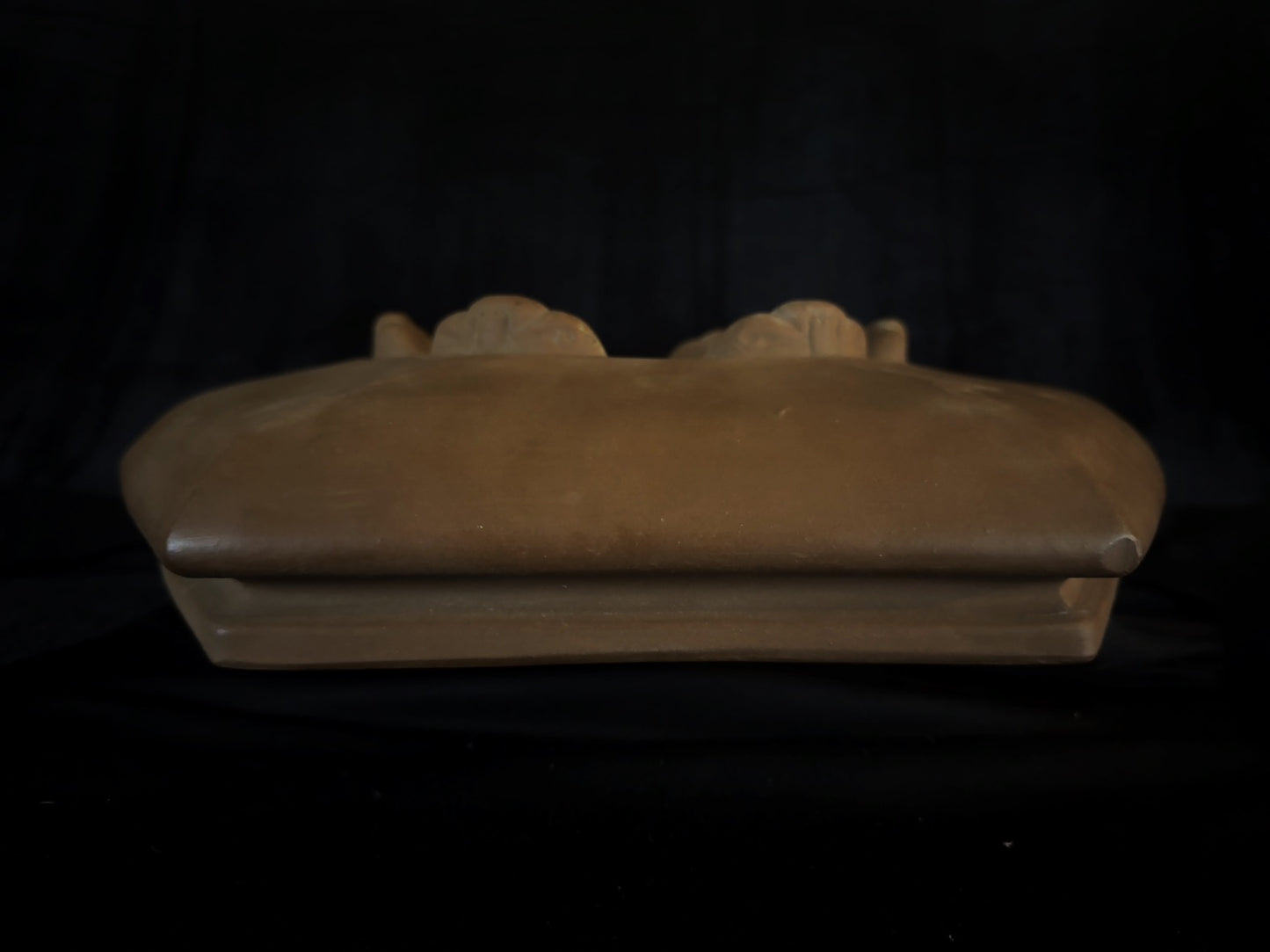 Antique Bonsai Pot – Taisho Era (1912–1926) – Watanabe Keizo (渡辺慶三), Tokoname (常滑) - 45cm Hexagonal