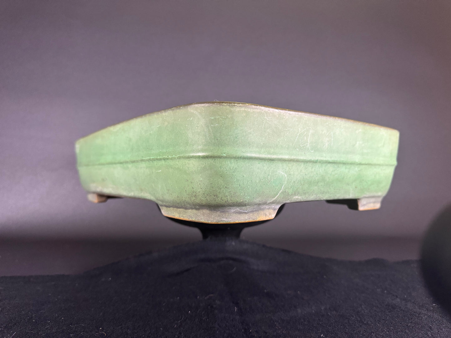 YAMAFUSA 4th Generation (Koie Takehiko) 常滑 - 41cm | Rectangular |  Green Glazed