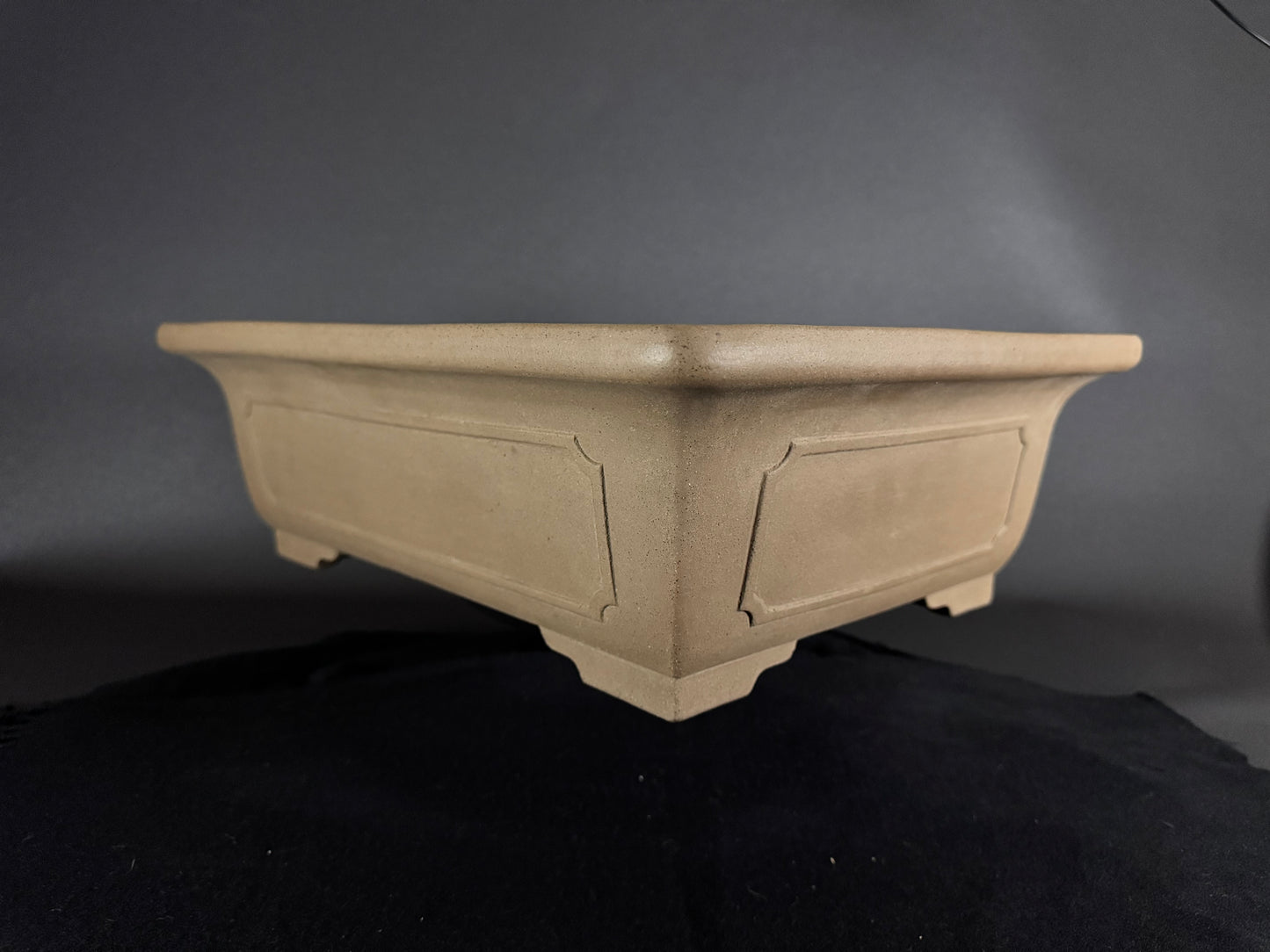 SENZAN, Tokoname, 47.0 Rectangle; Unglazed; Momo no hana / Peach Bloosom Clay.