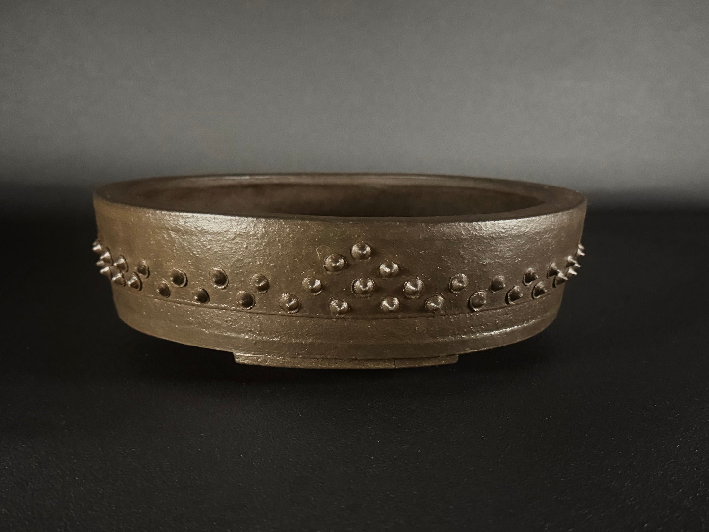SYU-ZAN 舟山, (Suzuki Shinji 鈴木伸二) – 愛知県  – 26.0cm Round Drum Bonsai Pot On Hold!
