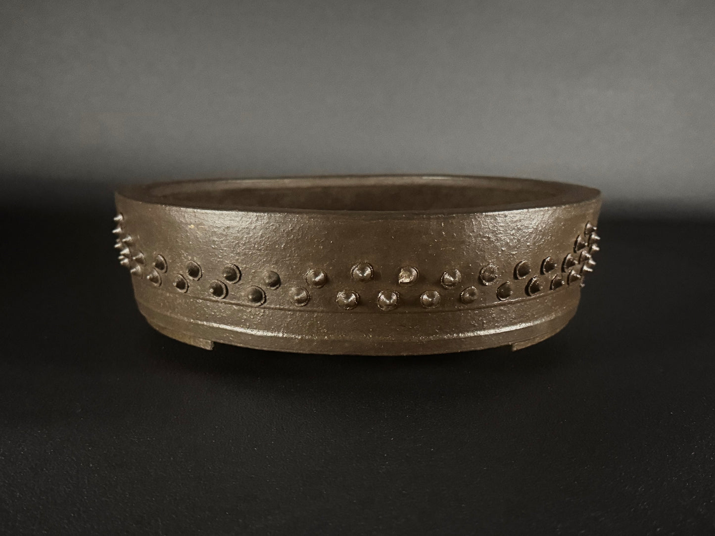 SYU-ZAN 舟山, (Suzuki Shinji 鈴木伸二) – 愛知県  – 26.0cm Round Drum Bonsai Pot On Hold!