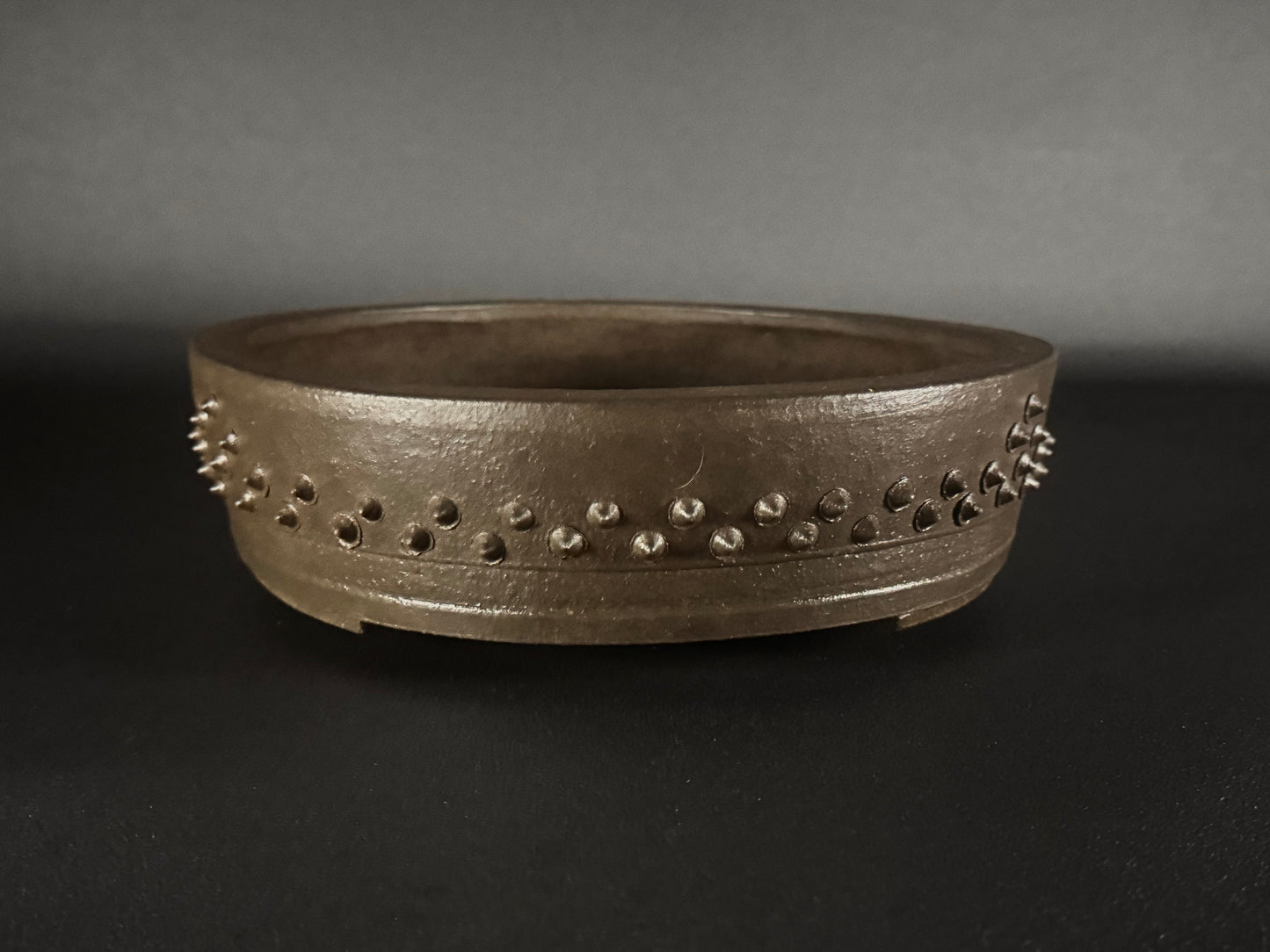 SYU-ZAN 舟山, (Suzuki Shinji 鈴木伸二) – 愛知県  – 26.0cm Round Drum Bonsai Pot On Hold!