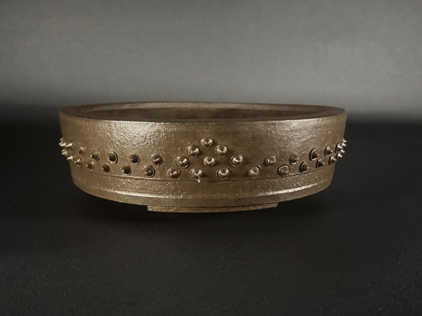 SYU-ZAN 舟山, (Suzuki Shinji 鈴木伸二) – 愛知県  – 26.0cm Round Drum Bonsai Pot On Hold!