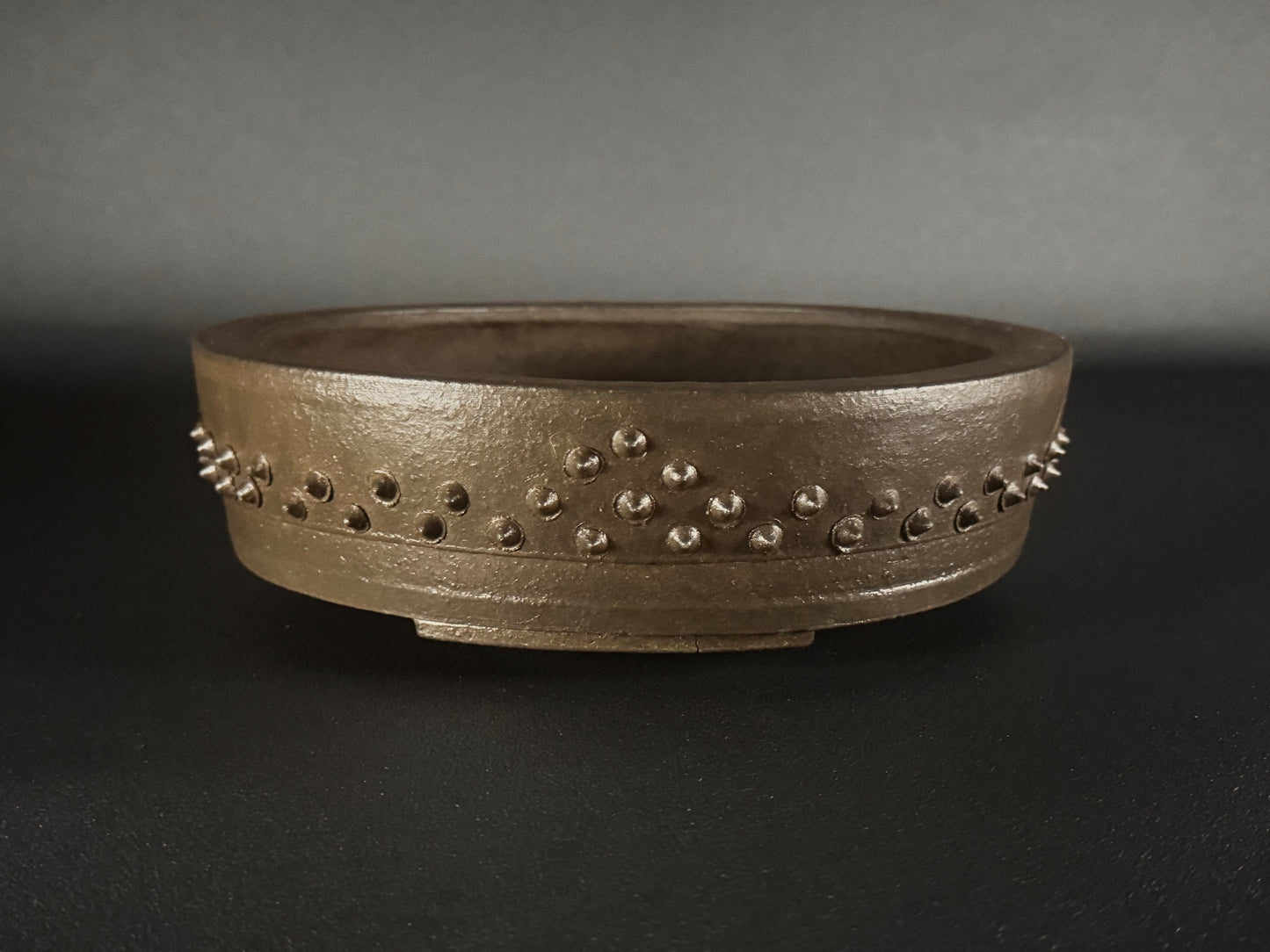 SYU-ZAN 舟山, (Suzuki Shinji 鈴木伸二) – 愛知県  – 26.0cm Round Drum Bonsai Pot On Hold!