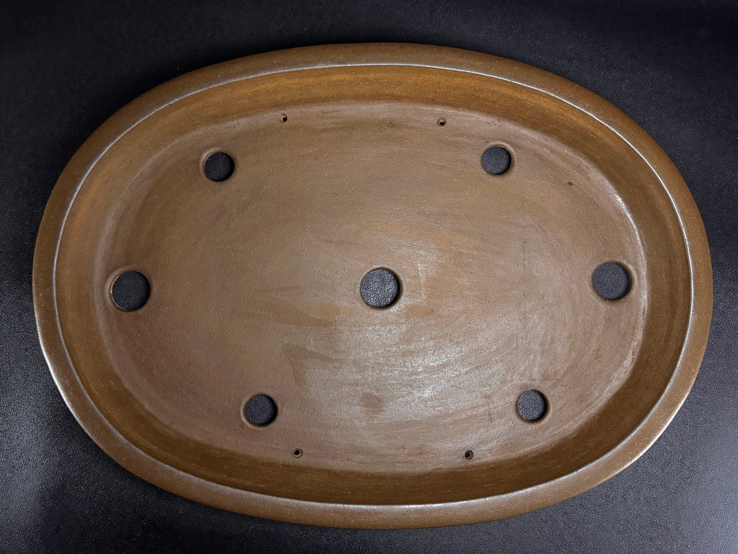 GYOZAN 1St Gen (Nakano Yukizyou “中野行常”) "Hand signed 爪描き" - 常滑 – 63.2cm Oval Unglazed (焼締め)Not for Sale!