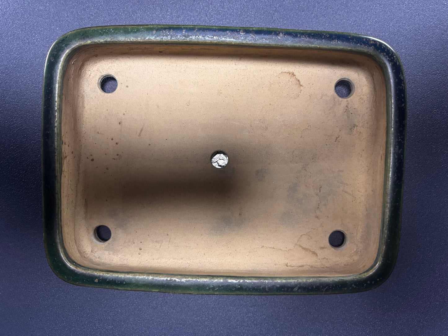 IKKO一洸 (Watanabe Kazuhiro 渡邉一弘) – 常滑 - 31.3cm rectangle Green Crystal Oribe Glaze.