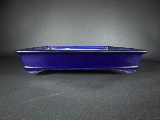 TERAHATA Mazan (Mayama Mazan) 常滑 49cm Rectangular Glazed (Ruri-iro)