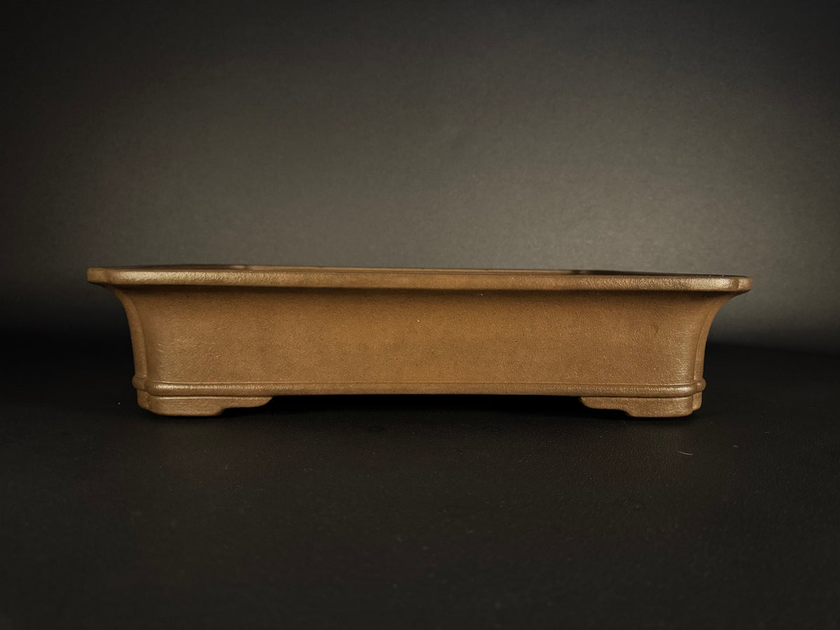 KEIZAN HISADA 久田桂山 – 2nd Generation 二代 – Hisada Sadao 久田貞雄 – Seal only 印のみ - 常滑 - 47.0cm Rectangular Flared-Corners 隅張り長方形 – Unglazed 無釉