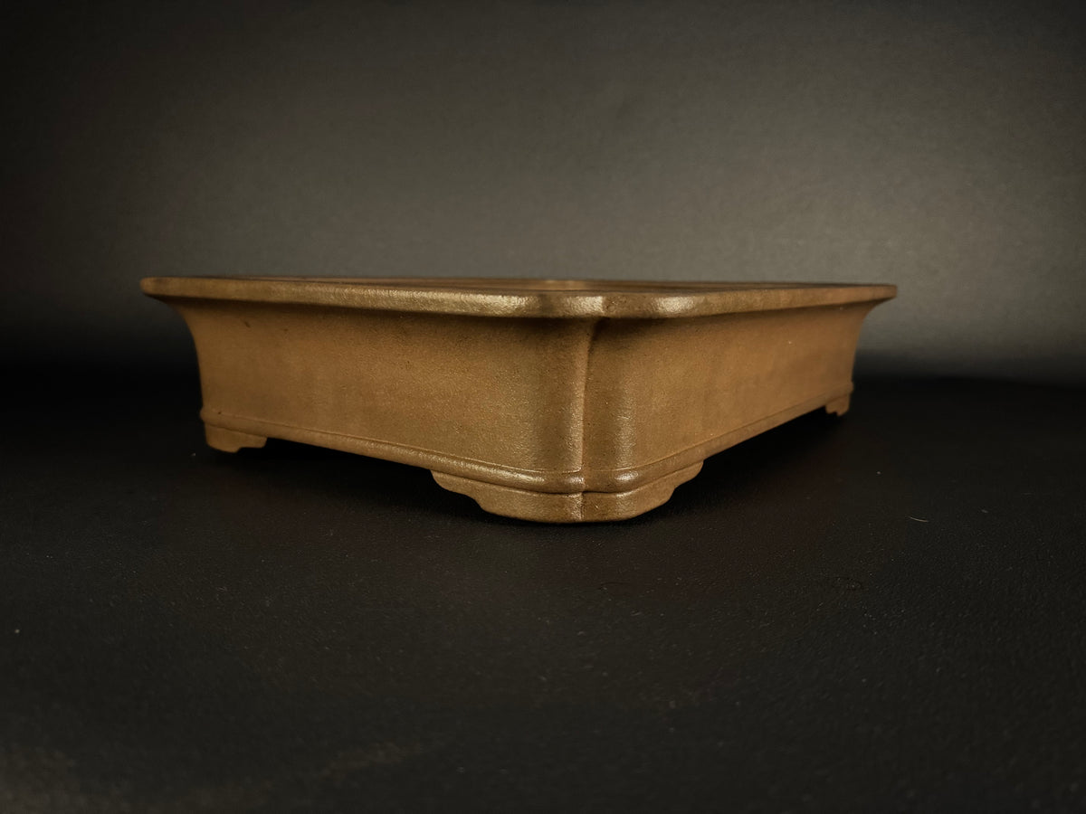 KEIZAN HISADA 久田桂山 – 2nd Generation 二代 – Hisada Sadao 久田貞雄 – Seal only 印のみ - 常滑 - 47.0cm Rectangular Flared-Corners 隅張り長方形 – Unglazed 無釉