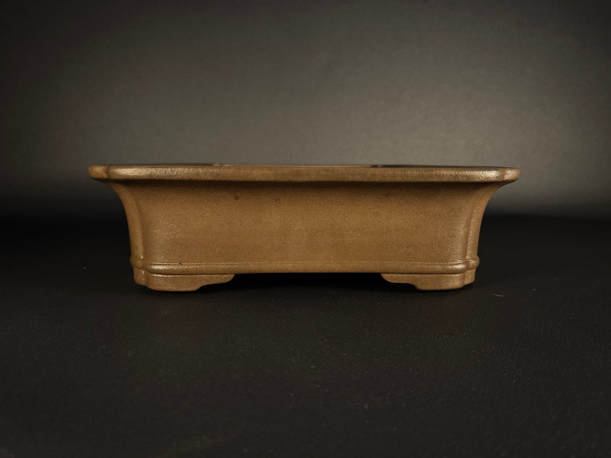 KEIZAN HISADA 久田桂山 – 2nd Generation 二代 – Hisada Sadao 久田貞雄 – Seal only 印のみ - 常滑 - 47.0cm Rectangular Flared-Corners 隅張り長方形 – Unglazed 無釉