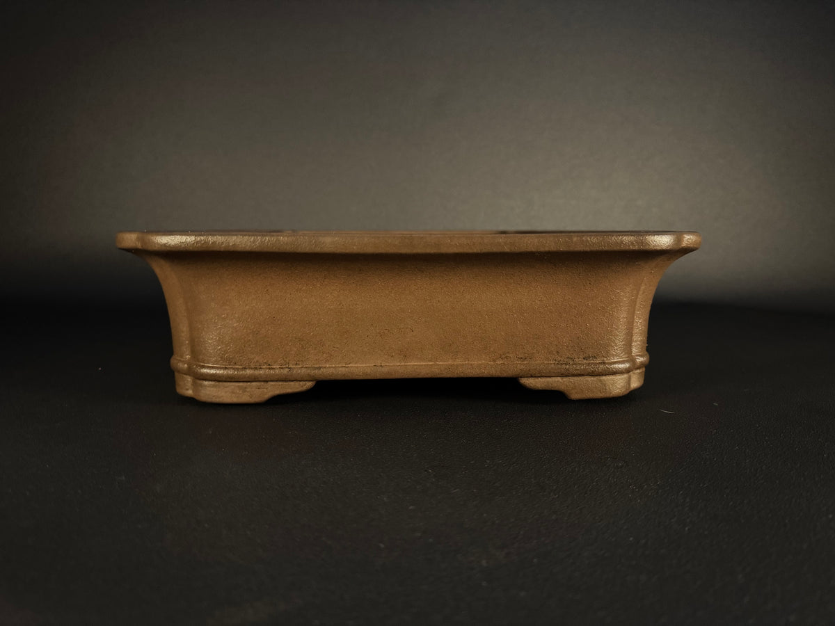 KEIZAN HISADA 久田桂山 – 2nd Generation 二代 – Hisada Sadao 久田貞雄 – Seal only 印のみ - 常滑 - 47.0cm Rectangular Flared-Corners 隅張り長方形 – Unglazed 無釉
