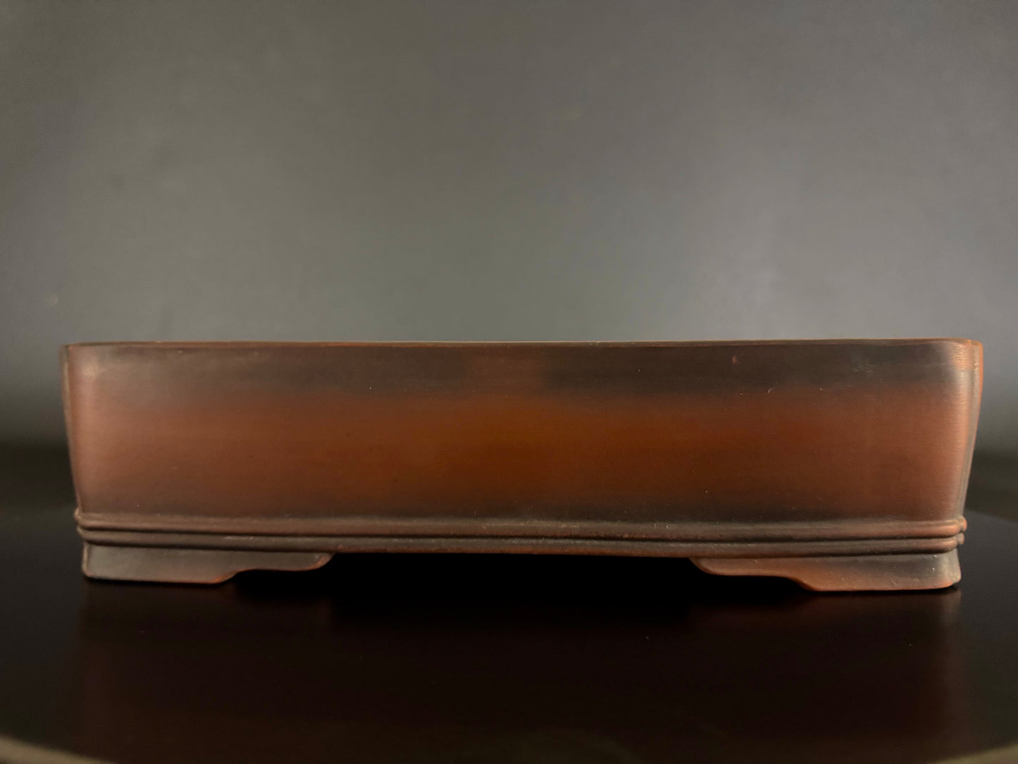 BIGEI 美芸 (Hirata Atsumi 平田あつみ) - 常滑–  25.0cm Rectangular Unglazed Flared-Corners Bonsai Pot（長方隅入無釉鉢）