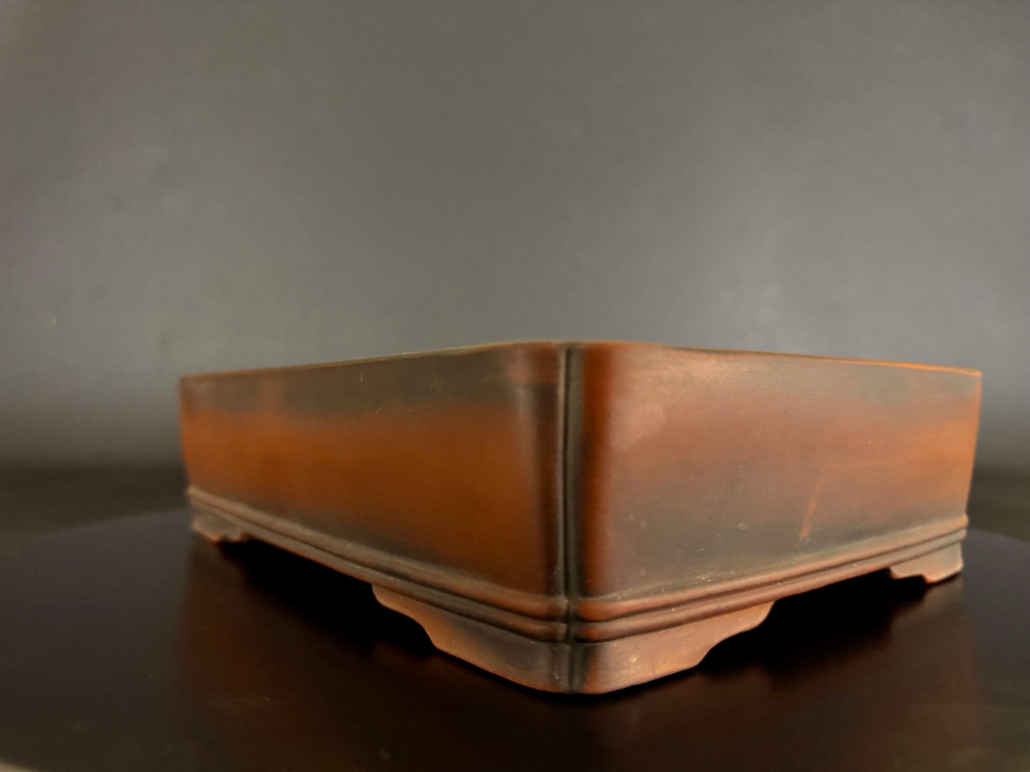 BIGEI 美芸 (Hirata Atsumi 平田あつみ) - 常滑–  25.0cm Rectangular Unglazed Flared-Corners Bonsai Pot（長方隅入無釉鉢）