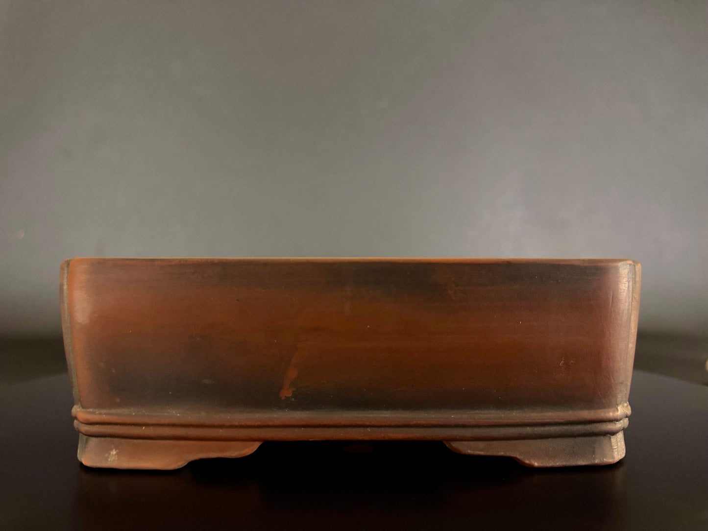 BIGEI 美芸 (Hirata Atsumi 平田あつみ) - 常滑–  25.0cm Rectangular Unglazed Flared-Corners Bonsai Pot（長方隅入無釉鉢）