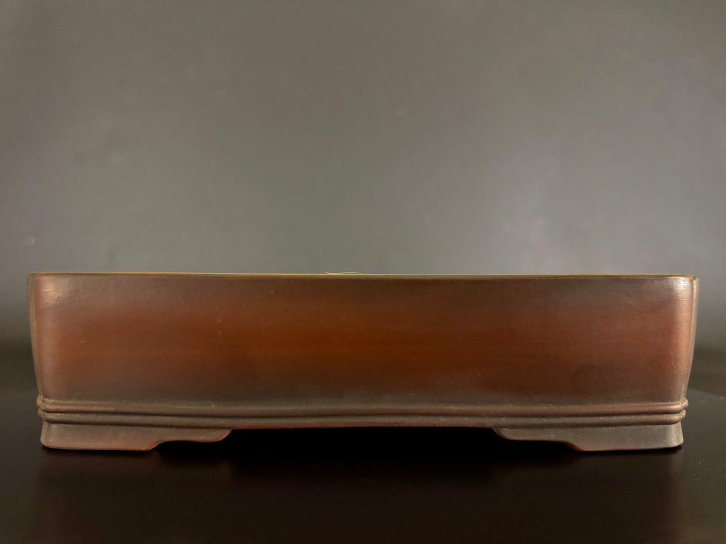 BIGEI 美芸 (Hirata Atsumi 平田あつみ) - 常滑–  25.0cm Rectangular Unglazed Flared-Corners Bonsai Pot（長方隅入無釉鉢）
