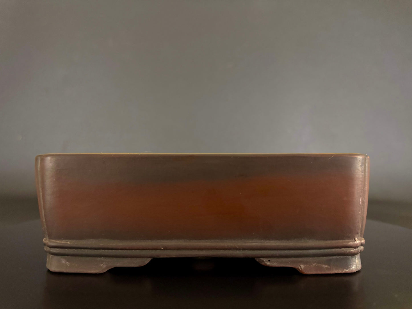 BIGEI 美芸 (Hirata Atsumi 平田あつみ) - 常滑–  25.0cm Rectangular Unglazed Flared-Corners Bonsai Pot（長方隅入無釉鉢）