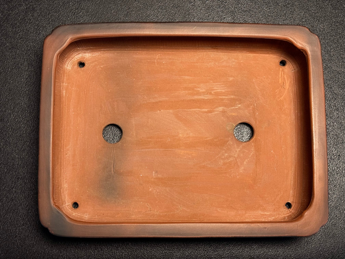 BIGEI 美芸 (Hirata Atsumi 平田あつみ) - 常滑–  25.0cm Rectangular Unglazed Flared-Corners Bonsai Pot（長方隅入無釉鉢）