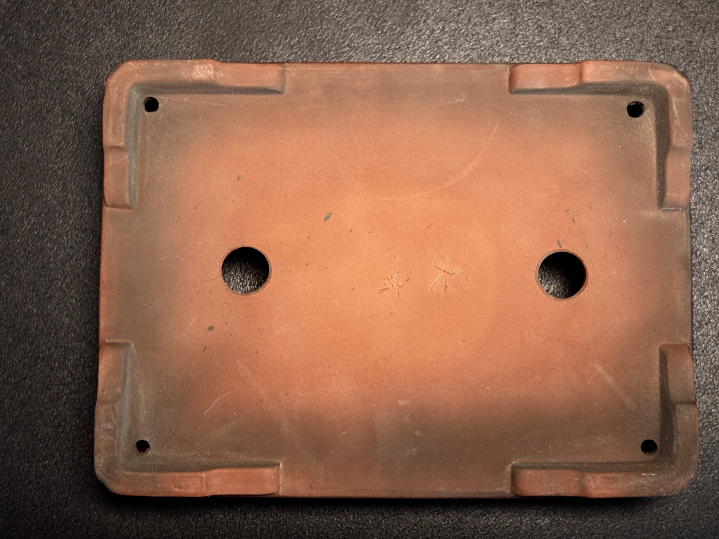 BIGEI 美芸 (Hirata Atsumi 平田あつみ) - 常滑–  25.0cm Rectangular Unglazed Flared-Corners Bonsai Pot（長方隅入無釉鉢）