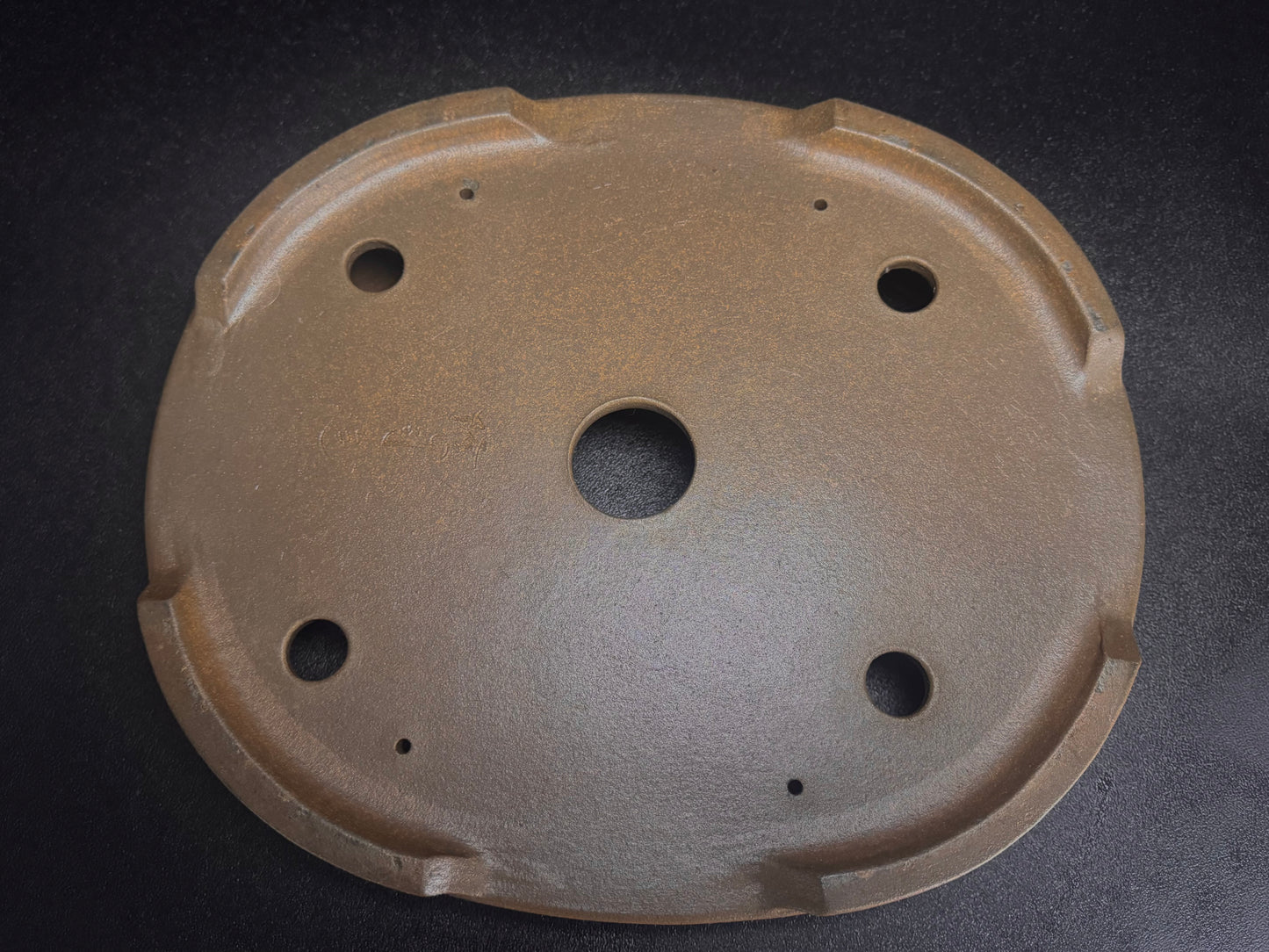Ryuji 龍司 — Tokoname, Aichi（常滑市）— 37.6cm Oval Unglazed Bamboo-Band Bonsai Pot（楕円鉢・無釉・竹節帯）