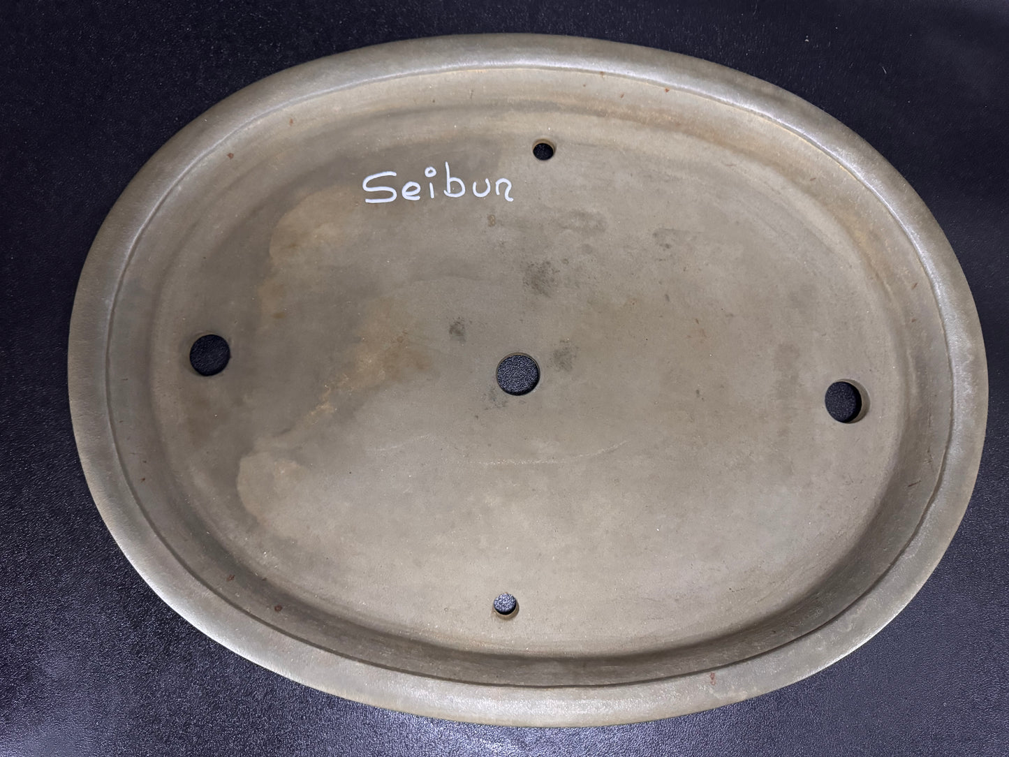 Seibun 清文 — Tokoname, Aichi（常滑市）— 57.6cm Oval Unglazed Bonsai Pot（楕円鉢・無釉）
