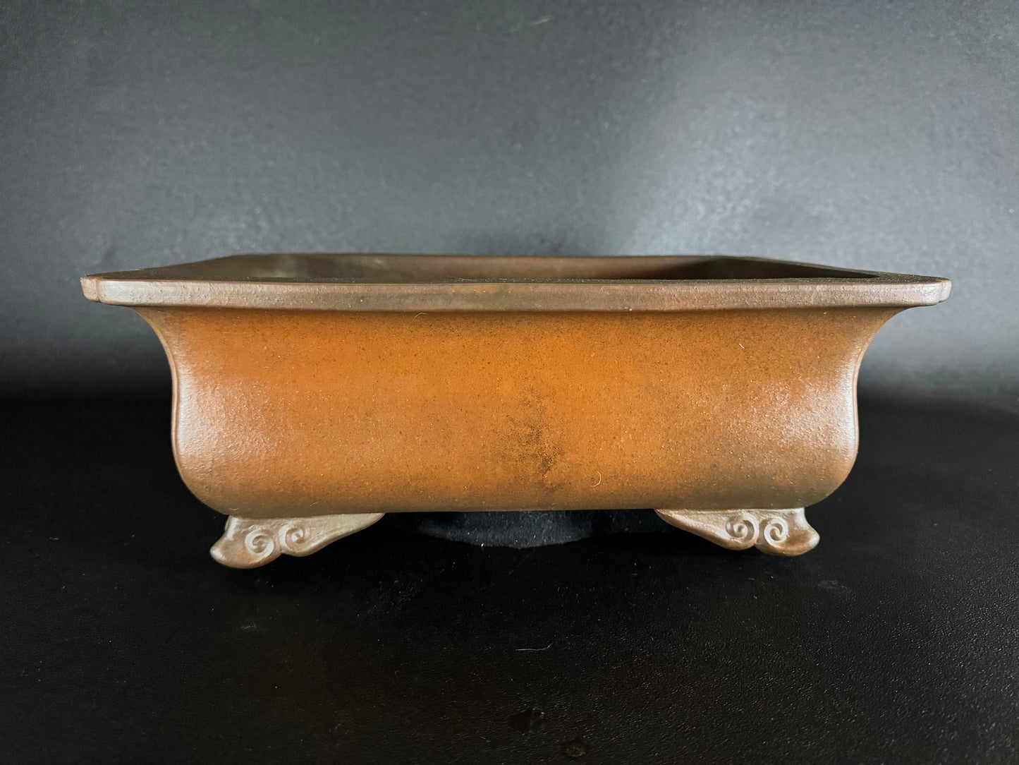 IZUMI-ya Matsushita Masuo 泉屋 松下益夫 (aka SENGO/Zenigo 泉古) - 常滑 - 40.7cm Rectangular Unglazed Bonsai Pot 長方鉢 無釉