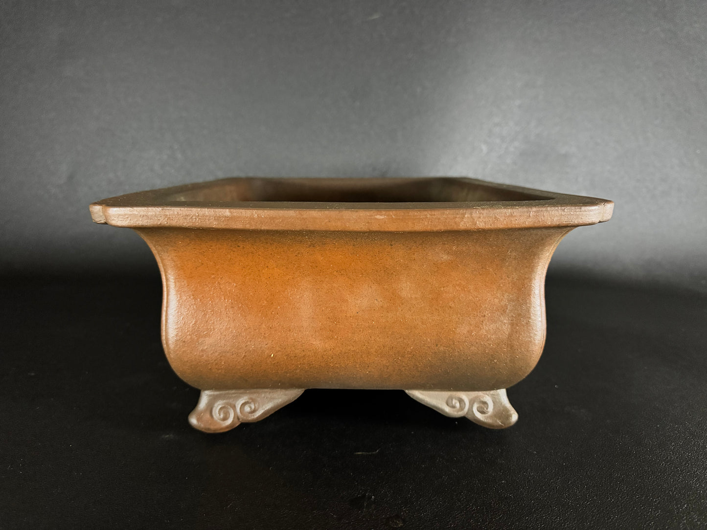 IZUMI-ya Matsushita Masuo 泉屋 松下益夫 (aka SENGO/Zenigo 泉古) - 常滑 - 40.7cm Rectangular Unglazed Bonsai Pot 長方鉢 無釉