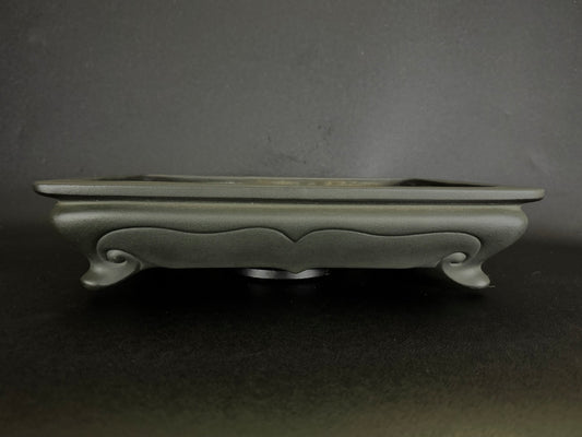 YAMAAKI (山秋窯) 2nd Generation Kataoka Sadamitsu / Koshosen 山秋二代 片岡貞光 - 小松泉 - 常滑 - 39.9cm Rectangular Bag-Form Unglazed Bonsai Pot（長方袋式鉢・無釉）