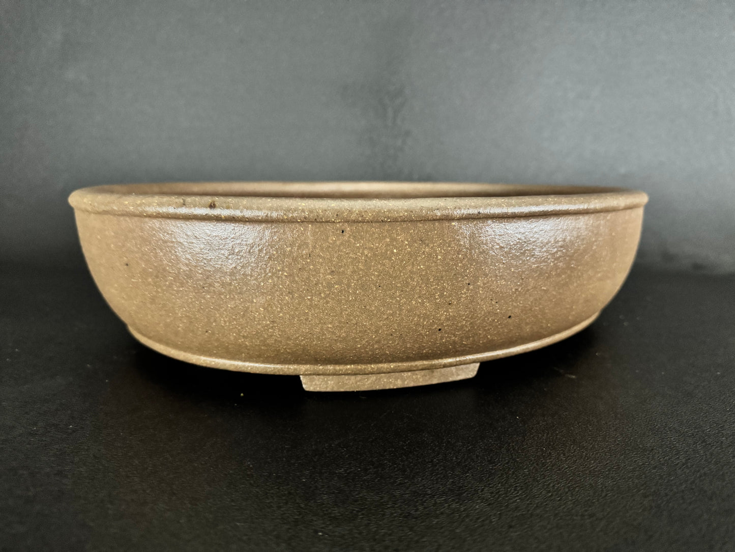 YAMAAKI 2nd Generation, Kataoka Sadamitsu / Koshosen 小松泉 - Tokoname 常滑 - 45.1cm Oval Pear-Skin Unglazed Bonsai Pot 梨皮泥楕円鉢