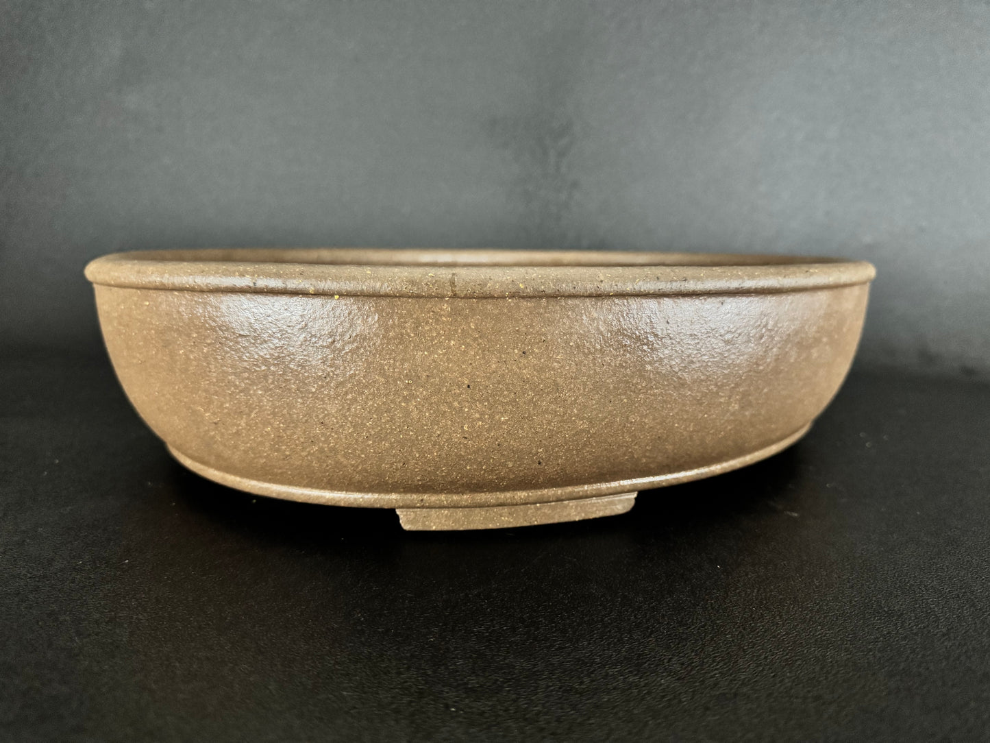 YAMAAKI 2nd Generation, Kataoka Sadamitsu / Koshosen 小松泉 - Tokoname 常滑 - 45.1cm Oval Pear-Skin Unglazed Bonsai Pot 梨皮泥楕円鉢