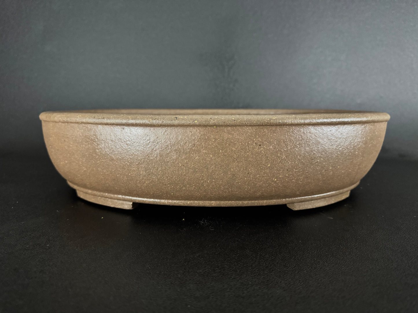 YAMAAKI 2nd Generation, Kataoka Sadamitsu / Koshosen 小松泉 - Tokoname 常滑 - 45.1cm Oval Pear-Skin Unglazed Bonsai Pot 梨皮泥楕円鉢