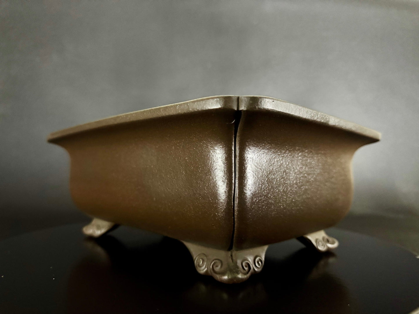 KEIZAN HISADA 久山 桂山 - Seal only 印のみ - 常滑 - 27.7cm Rectangular Unglazed 楕円形 無釉