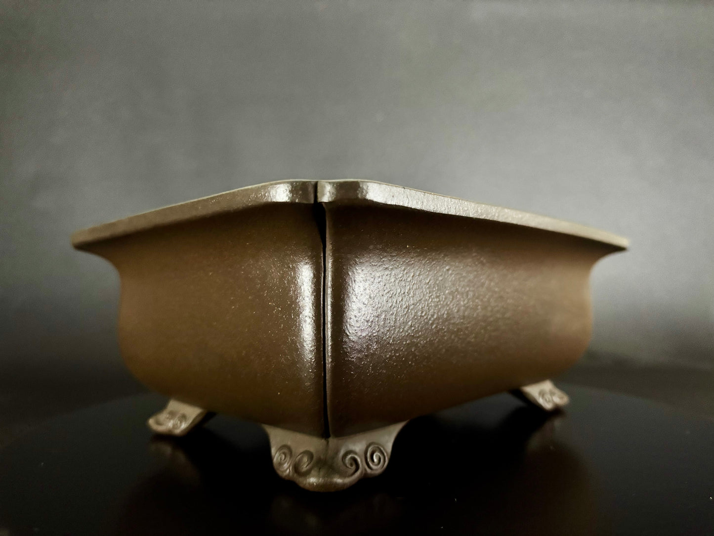 KEIZAN HISADA 久山 桂山 - Seal only 印のみ - 常滑 - 27.7cm Rectangular Unglazed 楕円形 無釉