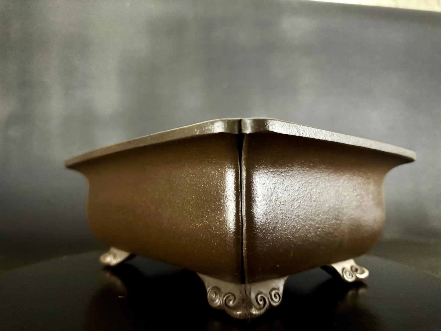 KEIZAN HISADA 久山 桂山 - Seal only 印のみ - 常滑 - 27.7cm Rectangular Unglazed 楕円形 無釉