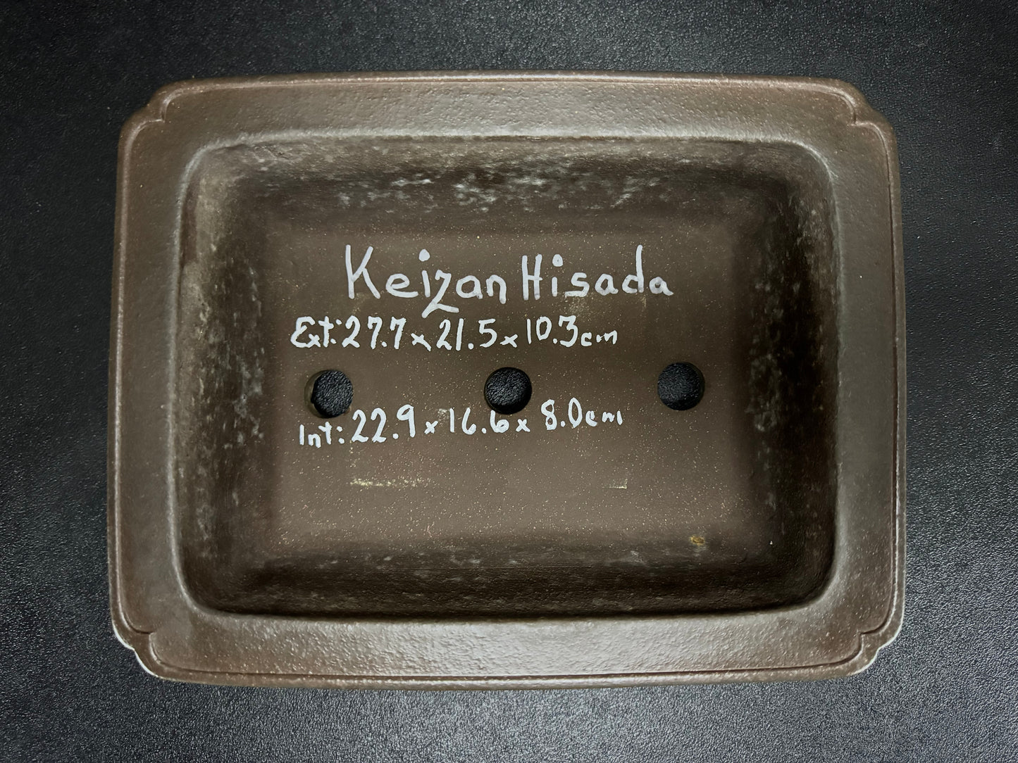 KEIZAN HISADA 久山 桂山 - Seal only 印のみ - 常滑 - 27.7cm Rectangular Unglazed 楕円形 無釉