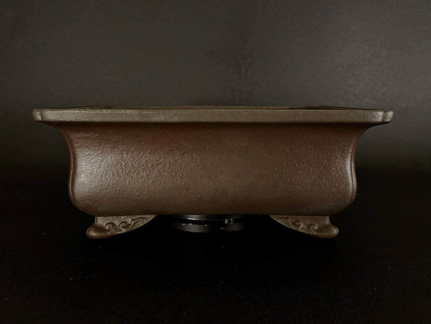 YAMAAKI 3rd Generation (Kataoka Toshio) "爪描き"- 常滑- 31.5 Rectangular Unglazed Bonsai Pot 長方鉢 無釉