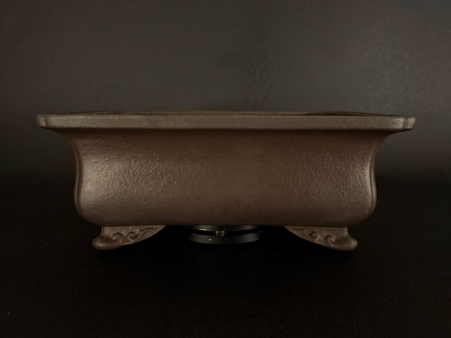 YAMAAKI 3rd Generation (Kataoka Toshio) "爪描き"- 常滑- 31.5 Rectangular Unglazed Bonsai Pot 長方鉢 無釉