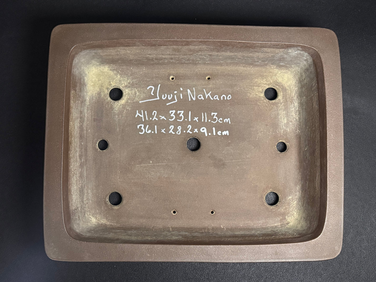 GYOZAN 2nd Gen (Yuuji Nakano 中野 裕二 )"Seal only 印のみ" - 常滑 - 41.2cm  Rectangular Unglazed (長方形 無釉)