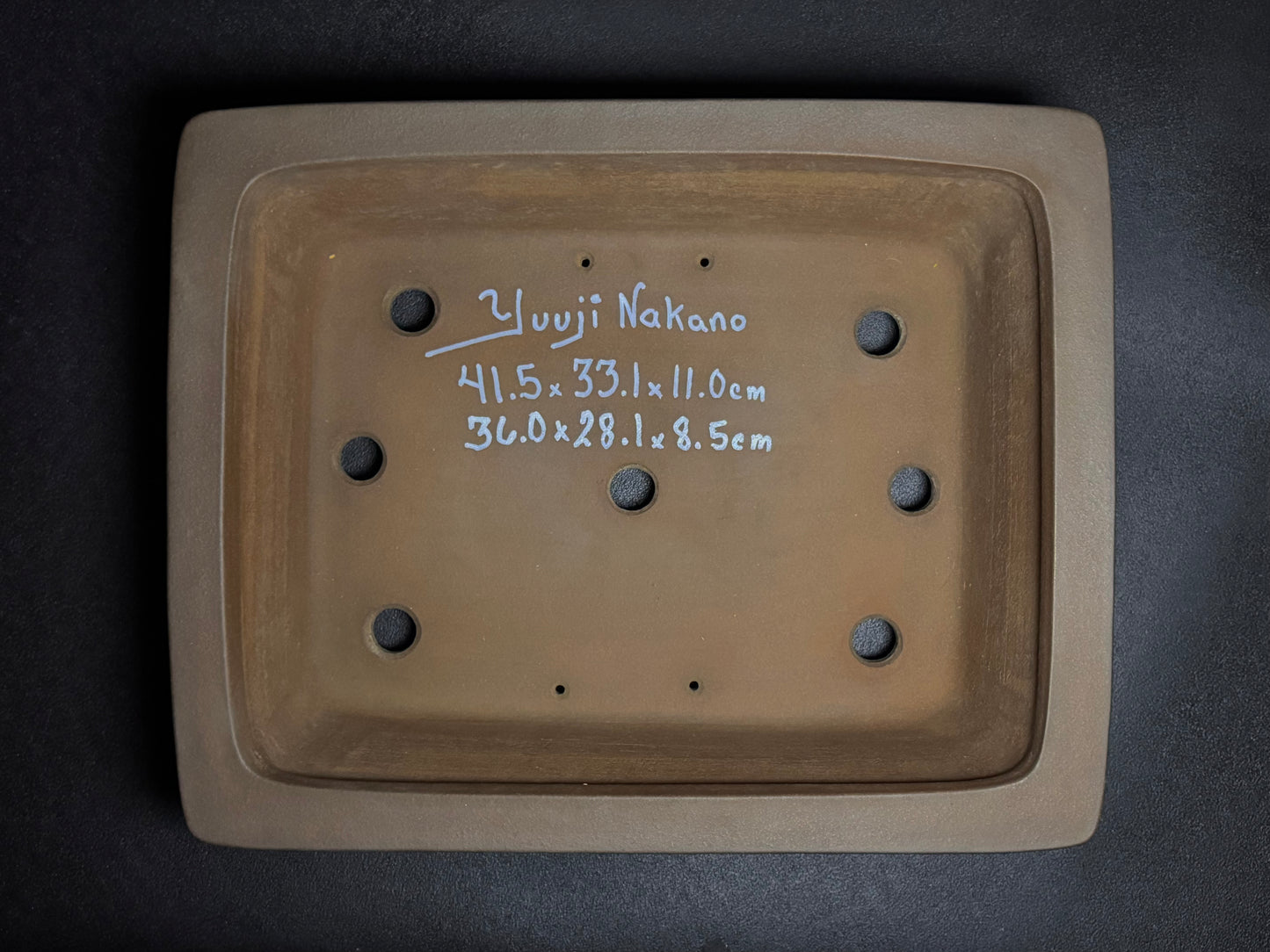 GYOZAN 2nd Gen (Yuuji Nakano 中野 裕二 )"Seal only 印のみ" - 常滑 - 41.5cm  Rectangular Unglazed (長方形 無釉)