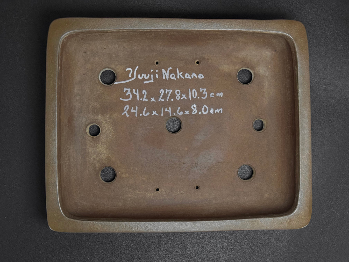 NAKANO GYOZAN 中野 行山 "Seal Only 印のみ" - 常滑 - 34.2  Rectangular Unglazed (長方形 無釉)