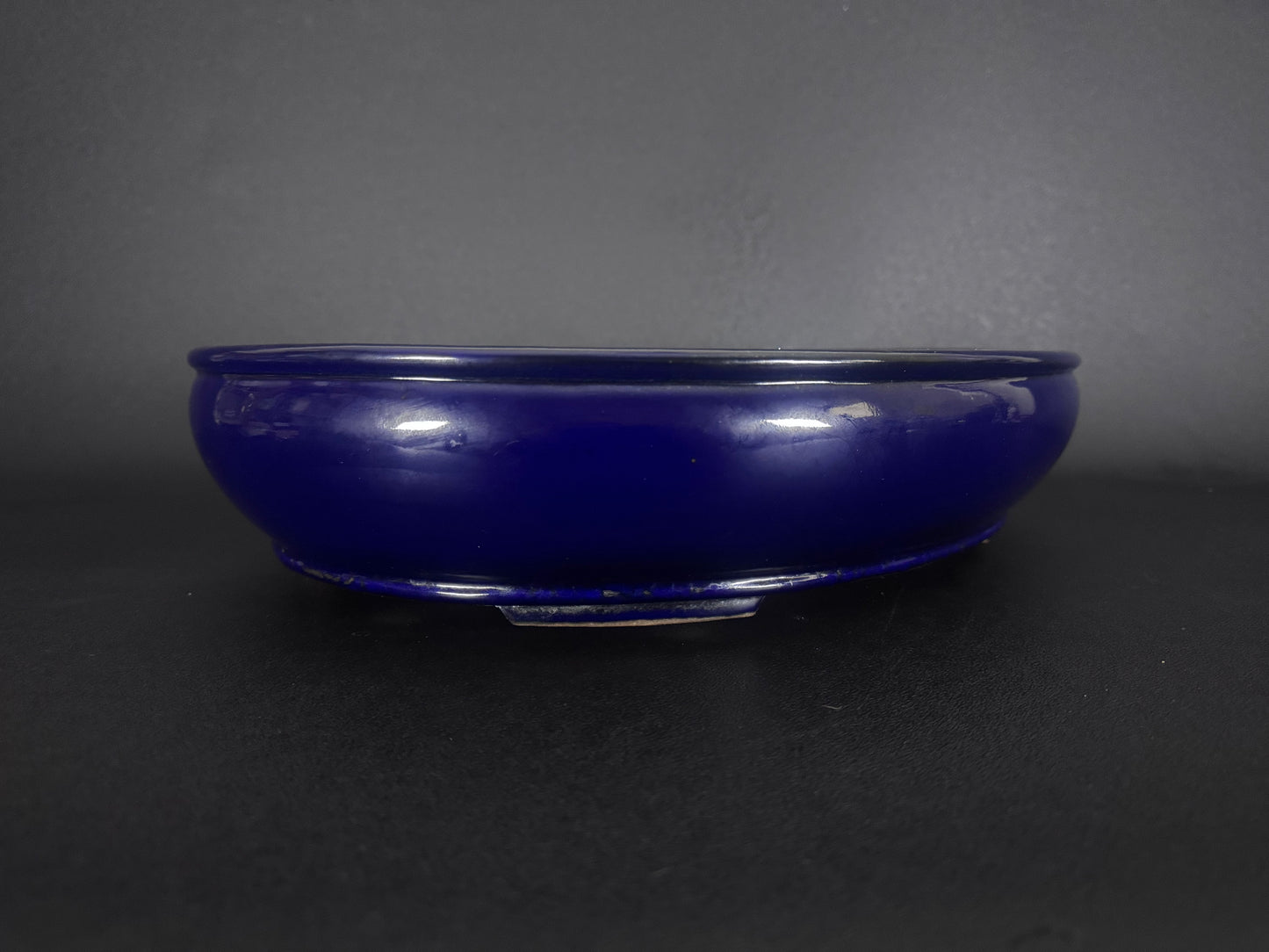 Hattori (陶峰) Hand signed 爪描き - 常滑 – 44.2cm Oval glazed Oval (楕円鉢) Glazed 釉薬