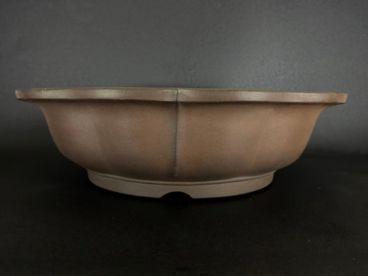 YAMAAKI (山秋窯) 3rd Generation Kataoka Toshio (片岡俊夫 作) - 小松泉 - 常滑 - 53cm Round Lotus (蓮華鉢) Unglazed 無釉