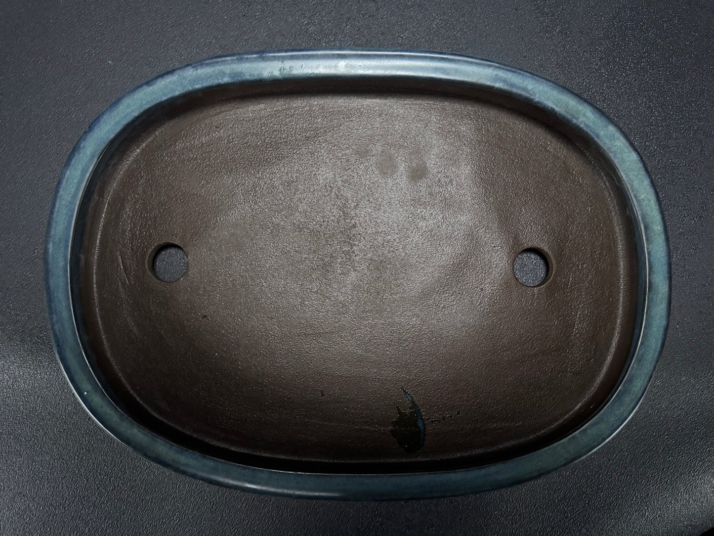 Tosui 東水- (常滑) -37.5cm oval, celadon glaze (青磁釉)