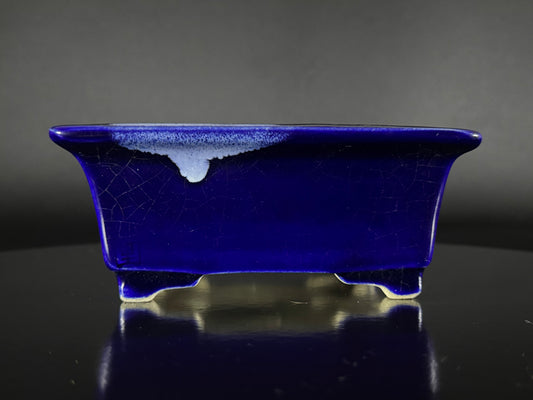 Satomi Terahata (寺幡サトミ) – 2nd Generation (二代) – 瀬戸市 – 14.7cm Rectangular Ruri Glazed (長方形 瑠璃釉)